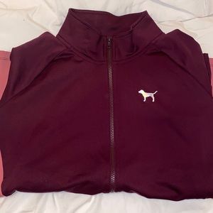 Pink half zip sport hoodie